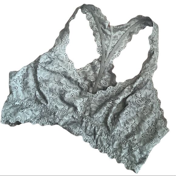 NOT FOR SALE.  Gray Lace Stretch Bralette - Picture 2 of 6